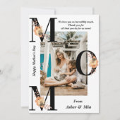 Vet MOM Zwart Typografie Foto Moederdag Kaart (Voorkant)