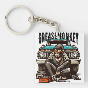 Vet Monkey Fixing  Truck   Mechanisch geschenk Sleutelhanger