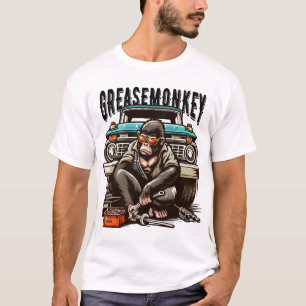 Vet Monkey Fixing  Truck   Mechanisch geschenk T-shirt