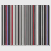 Vet Monochrome Gestreepte Gift Wrap Cadeaupapier (Vlak)