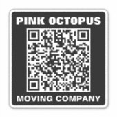 Vet Monochrome QR Code Waterdichte Auto Sticker (Voorkant)