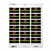 Vet Monogram Adresetiketten Etiket (Full Sheet)
