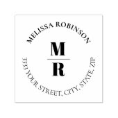 Vet Monogram afbeelding tekst cirkel Zelfinktende Stempel (Design)