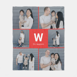 Vet Monogram Bewerkbare Kleur Custom Photo Blanket Fleece Deken