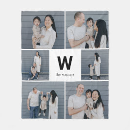 Vet Monogram Bewerkbare Kleur Custom Photo Blanket Fleece Deken