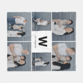 Vet Monogram Bewerkbare Kleur Custom Photo Blanket Fleece Deken (Voorkant (Horizontaal))