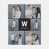 Vet Monogram Bewerkbare Kleur Custom Photo Blanket Fleece Deken (Voorkant)