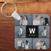 Vet Monogram Bewerkbare Kleur Custom Photo Sleutel Sleutelhanger (Voorkant)