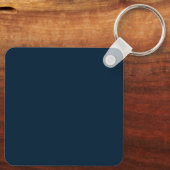 Vet Monogram Bewerkbare Kleur Custom Photo Sleutel Sleutelhanger (Achterkant)