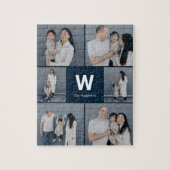 Vet Monogram Bewerkbare Kleur Fotocollage Puzzel (Verticaal)