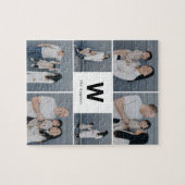 Vet Monogram Bewerkbare Kleur Fotocollage Puzzel (Horizontaal)