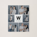 Vet Monogram Bewerkbare Kleur Fotocollage Puzzel<br><div class="desc">Fotogeschenken maken de beste cadeautjes! Eenvoudig aangepast met jouw tekst en/of foto('s) voor een aangepast uiterlijk. Ontworpen door: Berry Berry Sweet. Uitzicht meer design op www.berryberrysweet.com</div>