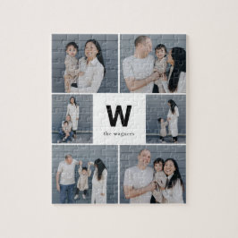 Vet Monogram Bewerkbare Kleur Fotocollage Puzzel