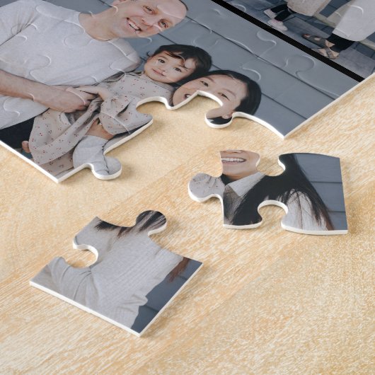 Vet Monogram Bewerkbare Kleur Fotocollage Puzzel Legpuzzel (Zijkant)