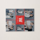 Vet Monogram Bewerkbare Kleur Fotocollage Puzzel Legpuzzel (Horizontaal)