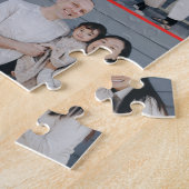 Vet Monogram Bewerkbare Kleur Fotocollage Puzzel Legpuzzel (Zijkant)