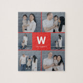 Vet Monogram Bewerkbare Kleur Fotocollage Puzzel Legpuzzel (Verticaal)