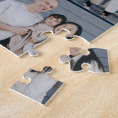 Vet Monogram Bewerkbare Kleur Fotocollage Puzzel Legpuzzel (Zijkant)