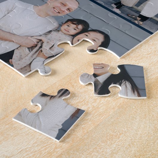 Vet Monogram Bewerkbare Kleur Fotocollage Puzzel Legpuzzel (Zijkant)