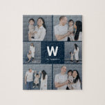 Vet Monogram Bewerkbare Kleur Fotocollage Puzzel Legpuzzel<br><div class="desc">Fotogeschenken maken de beste cadeautjes! Eenvoudig aangepast met jouw tekst en/of foto('s) voor een aangepast uiterlijk. Ontworpen door: Berry Berry Sweet. Uitzicht meer design op www.berryberrysweet.com</div>
