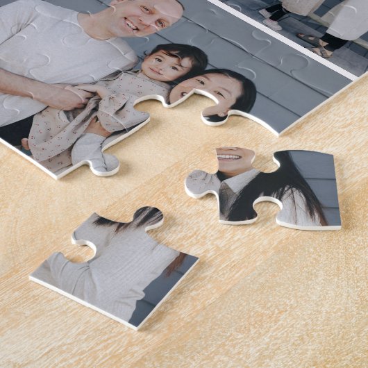 Vet Monogram Bewerkbare Kleur Fotocollage Puzzel Legpuzzel (Zijkant)