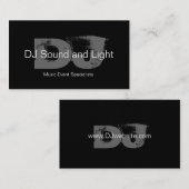 Vet Monogram DJ Visitekaartje (Voorkant / Achterkant)