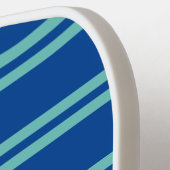 Vet monogram en naam, Lt. Blauwgroen lijnen op die Pickleball Paddle (Links Detail)