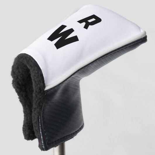 Vet monogram golfheadcover (3/4 voorkant)
