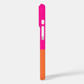 Vet Monogram Heet Roze Oranje Case-Mate iPhone Case (Achterkant / Links)