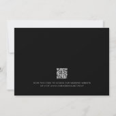 Vet Monogram Initialen Minimale QR Code Wedding Kaart (Achterkant)