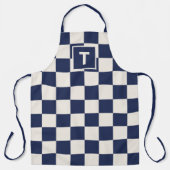 Vet Monogram Marine Cream Geruit Patroon Schort (Voorkant)