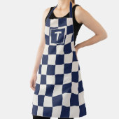 Vet Monogram Marine Cream Geruit Patroon Schort (Insitu)