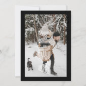 Vet Monogram Minimalistisch Zwart Kaart (Achterkant)