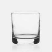 Vet Monogram Naam Aangepaste kleur Whisky Glas (Rechts)
