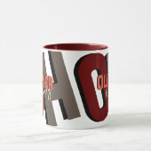 Vet Monogram Naam met Schaduw Mok (Midden)