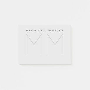 Vet Monogram Naam Modern Minimalist Post-it® Notes