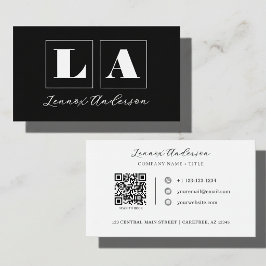 Vet Monogram QR Code Bedrijf Visitekaartje