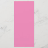 Vet Monogram Rood en Roze Bruiloft Menu (Achterkant)