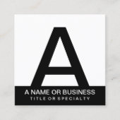 Vet monogram vierkante visitekaartje (Voorkant)