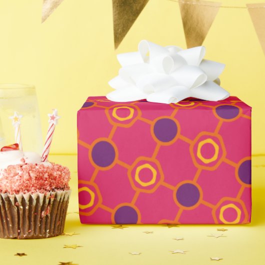 Vet Monogram Vrolijk Blij Cadeaupapier (Verjaardagsfeest)