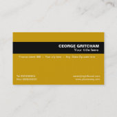 Vet monogram zwart gouden visitekaartjes (Achterkant)