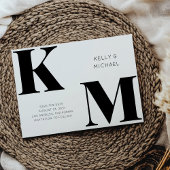 Vet Monogram Zwarte Initialen Moderne bruiloft Save The Date