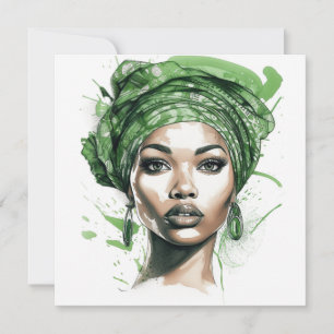 Vet & Mooi: Empowering Vrouwen Pop Kunst Notitiekaartje