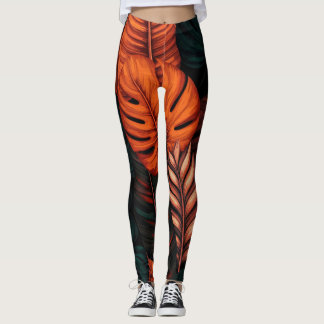 Vet & Mooi: Tropische Leaf Print Leggings