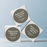 Vet Moss Groen Retro Aangepaste Bruiloft Dank u Ronde Sticker<br><div class="desc">Vet minimalistisch mos groen Herfst retro eenvoudige aangepaste bruiloft dank u klassieke ronde Sticker</div>