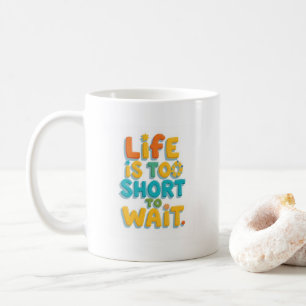 Vet motiverend citaat speelse stijl koffiemok