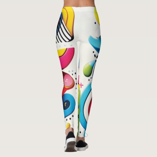 Vet Multicolor Abstracte Vrouwen Leggings (Achterkant)