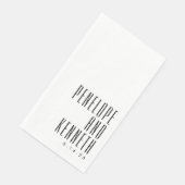 Vet Namen Retro Typografie Bruiloft Classic Wit Servet (Hoek)