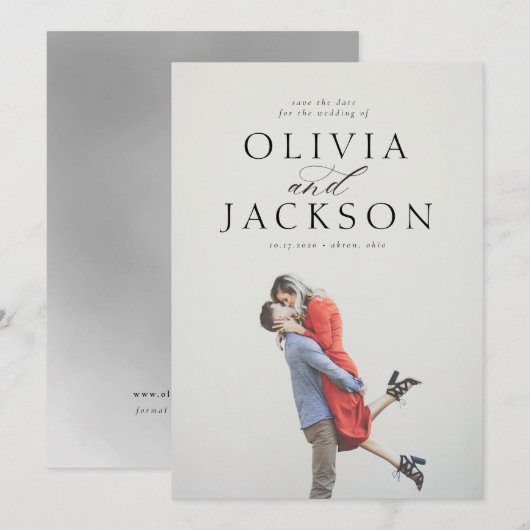 Vet Namen sparen de Aankondiging van de Datum (Voorkant / Achterkant)