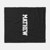 Vet Namen Zwart-wit Fleece Deken (Voorkant (Horizontaal))